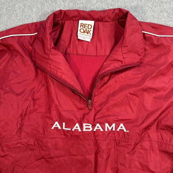 Alabama Crimson Tide Red Oak Sportswear 1/4 Zip Pullover Windbreaker Size Large - Picture 2 of 7
